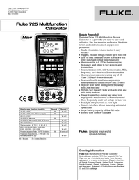 Thumbnail of document Data Sheet - 725 Multifunction Process Calibrator